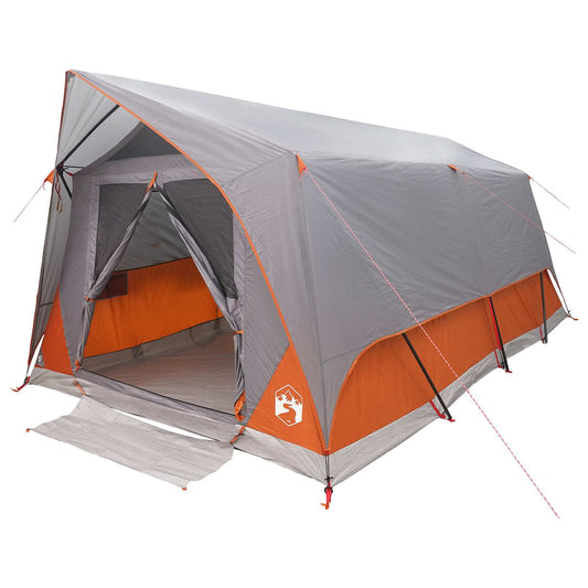 Tunnel Tent Grey and Orange 10-Person Polyester and Steel