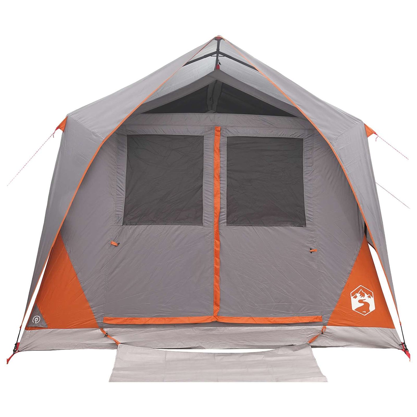 Tunnel Tent Grey and Orange 10-Person Polyester and Steel