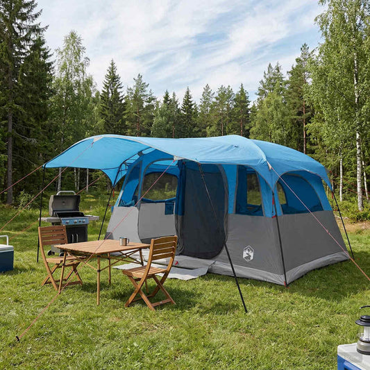 Tunnel Tent 10-Person Blue Polyester and Steel