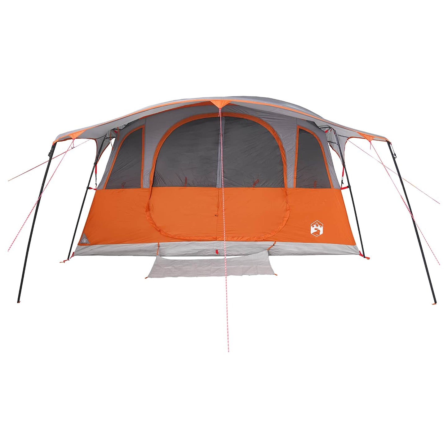 Tunnel Tent with Roof Grey and Orange 366 x 244 x 198 cm