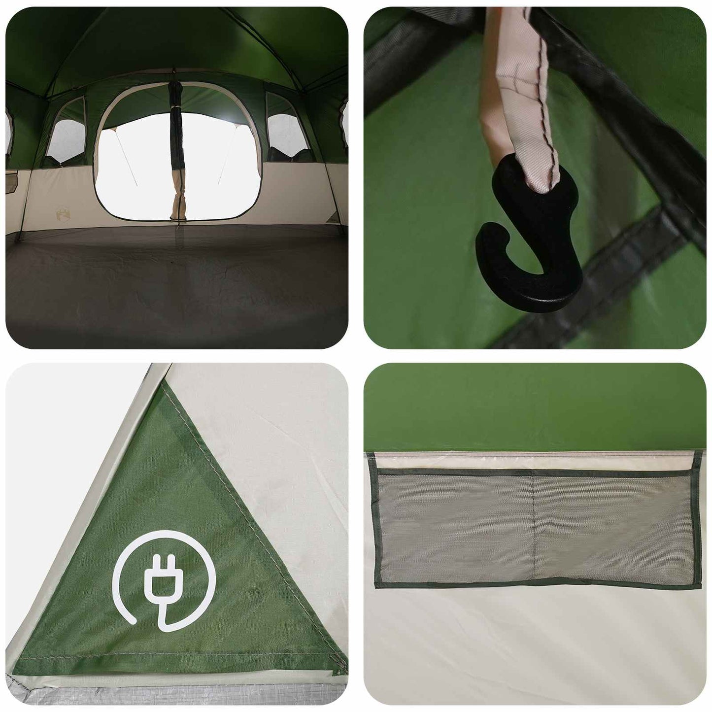 Tunnel Tent Green 427 x 305 x 205 cm Polyester and Steel