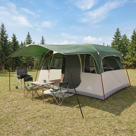 Tunnel Tent Green 427 x 305 x 205 cm Polyester and Steel