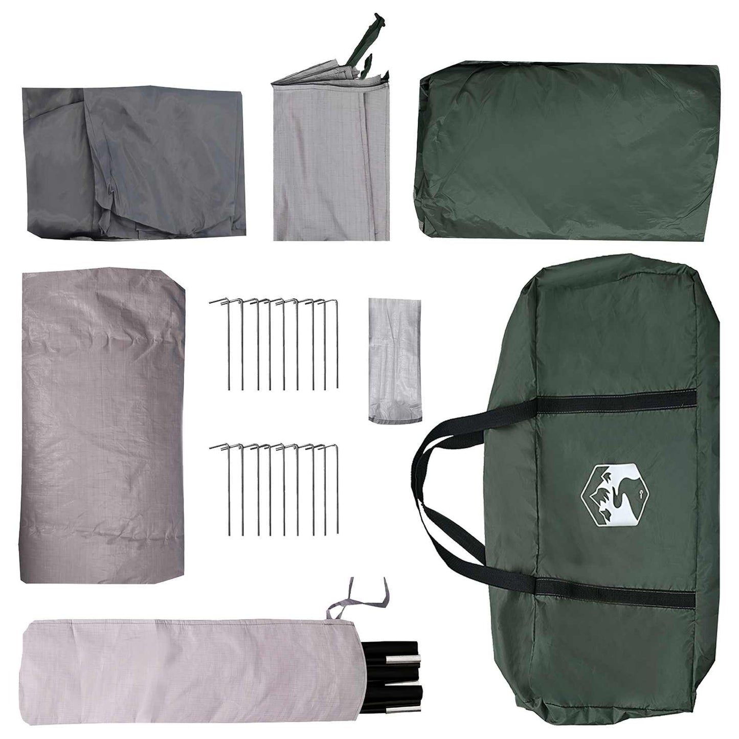 Tunnel Tent Army Green 427 x 305 x 205 cm Polyester and Steel