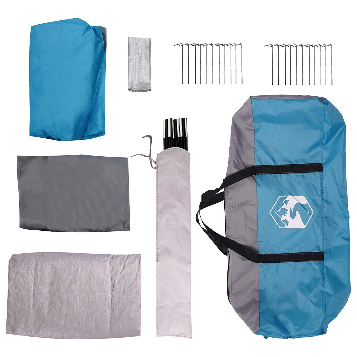 Tunnel Tent Blue 370 x 275 x 210 cm Polyester and Steel