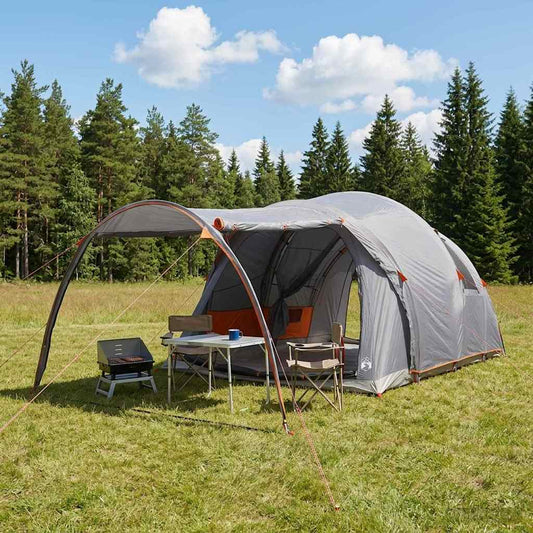 Tunnel Tent 370 x 275 x 210 cm Grey and Orange