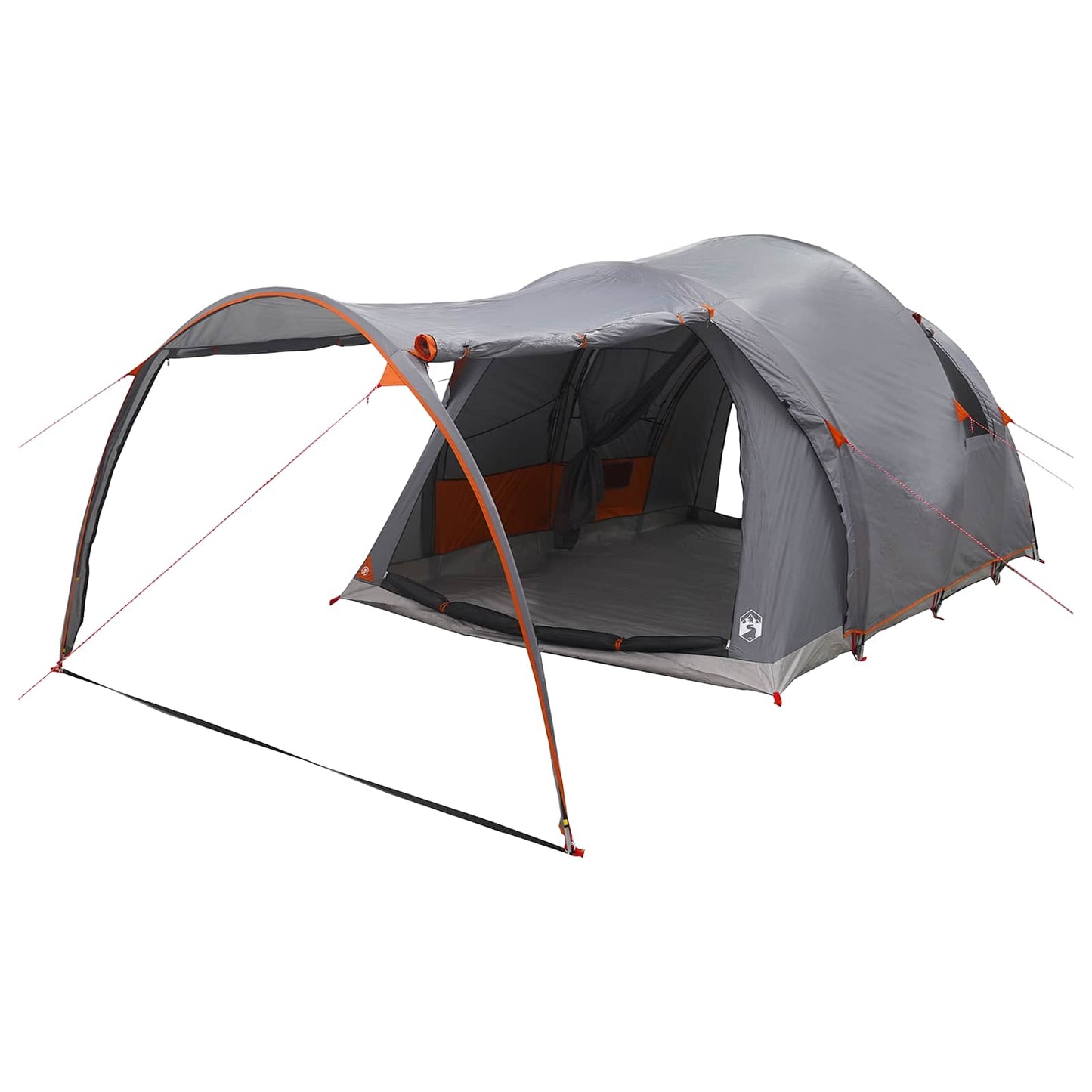 Tunnel Tent with Roof Grey and Orange 370 x 275 x 210 cm