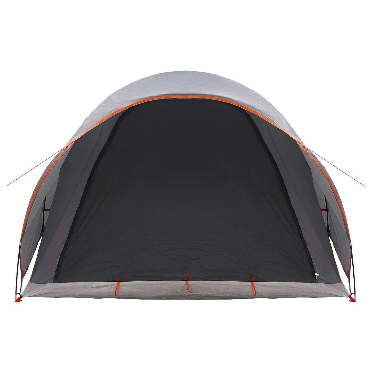 Tunnel Tent with Roof Grey and Orange 370 x 275 x 210 cm