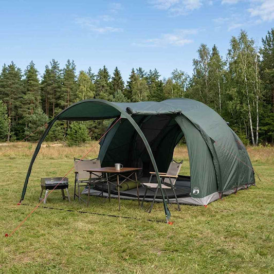 Tunnel Tent 370 x 275 x 210 cm Army Green Polyester and Steel
