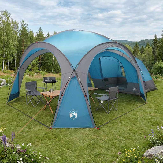 Side Tent with Roof Blue 410 x 410 x 250 cm Polyester and Steel