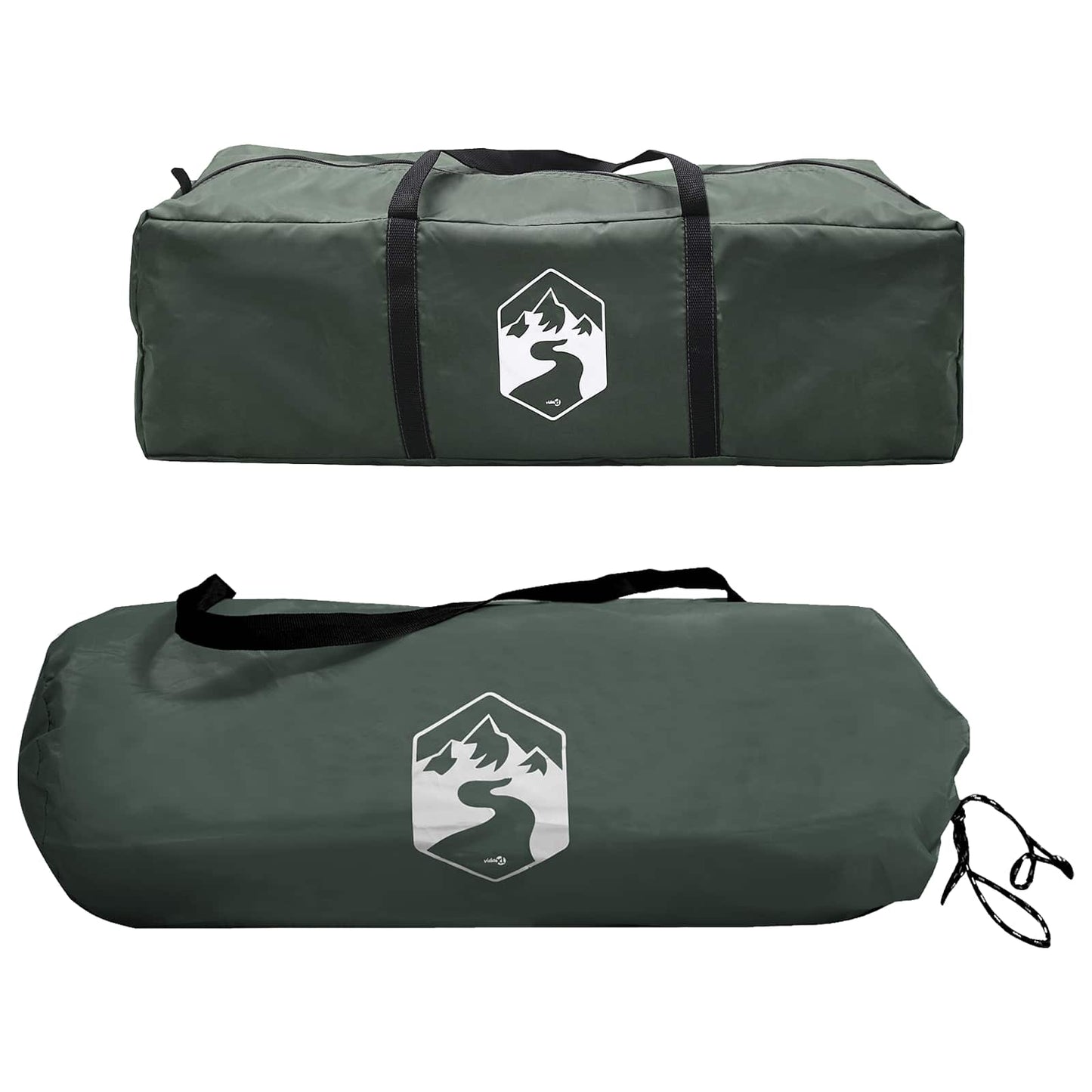 Side Tent Army Green 410 x 410 x 250 cm Polyester and Steel