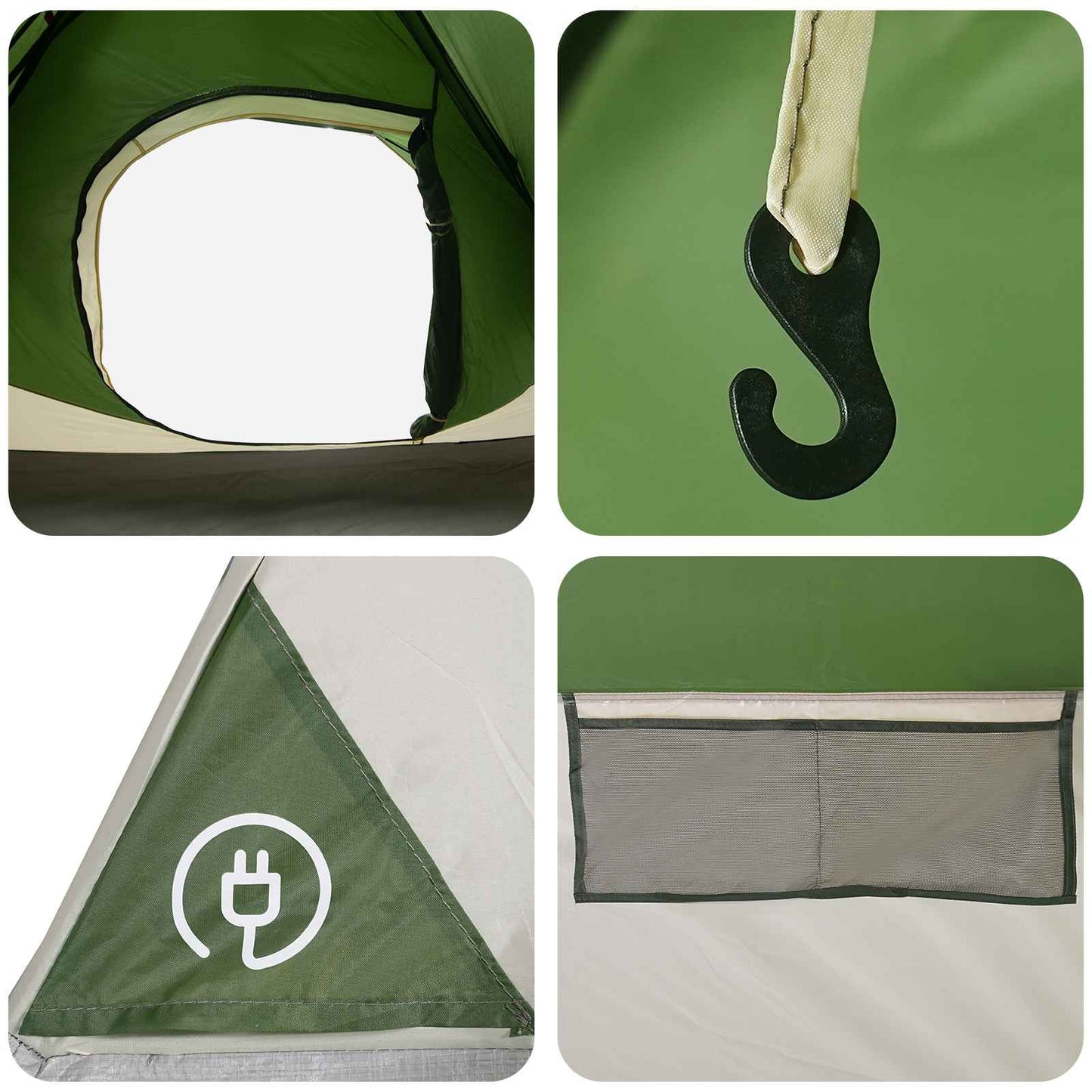 Instant Tent Green 305 x 215 x 140 cm Polyester and Steel