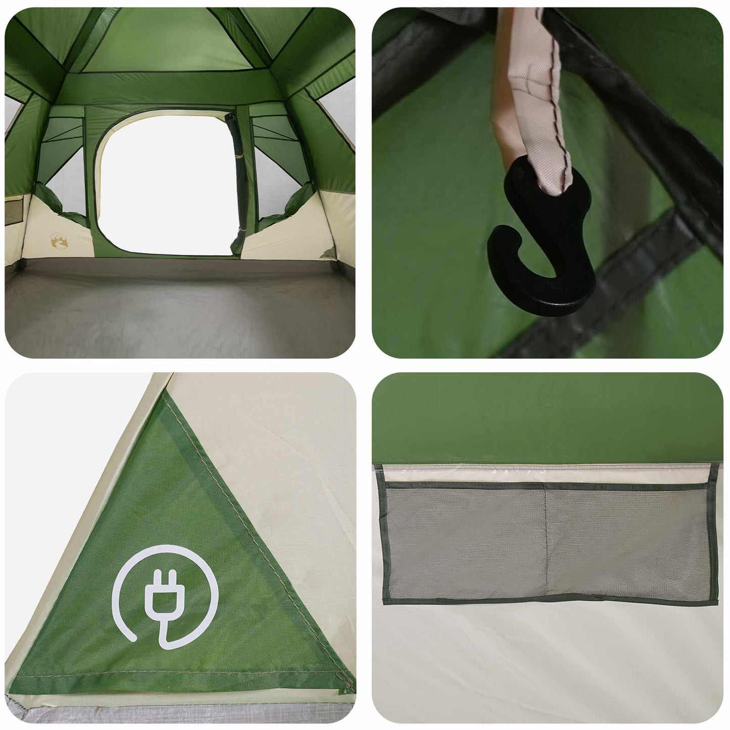 Instant Tent Green 305 x 275 x 190 cm Polyester and Steel