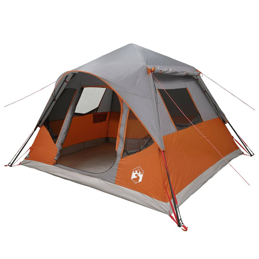 Instant Tent with Roof Grey and Orange 305 x 275 x 190 cm