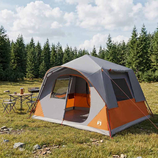 Instant Tent with Roof Grey and Orange 365 x 380 x 200 cm