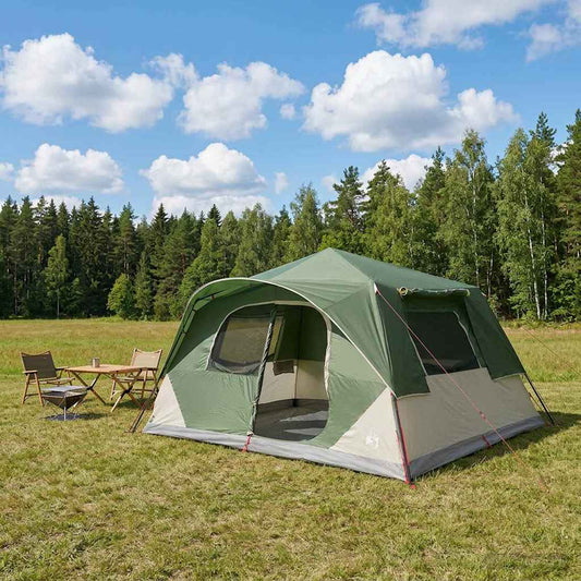 Instant Tent 10-Person Green Polyester and Steel
