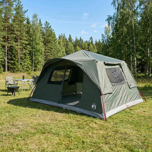 Instant Tent 10-Person Army Green Polyester and Steel