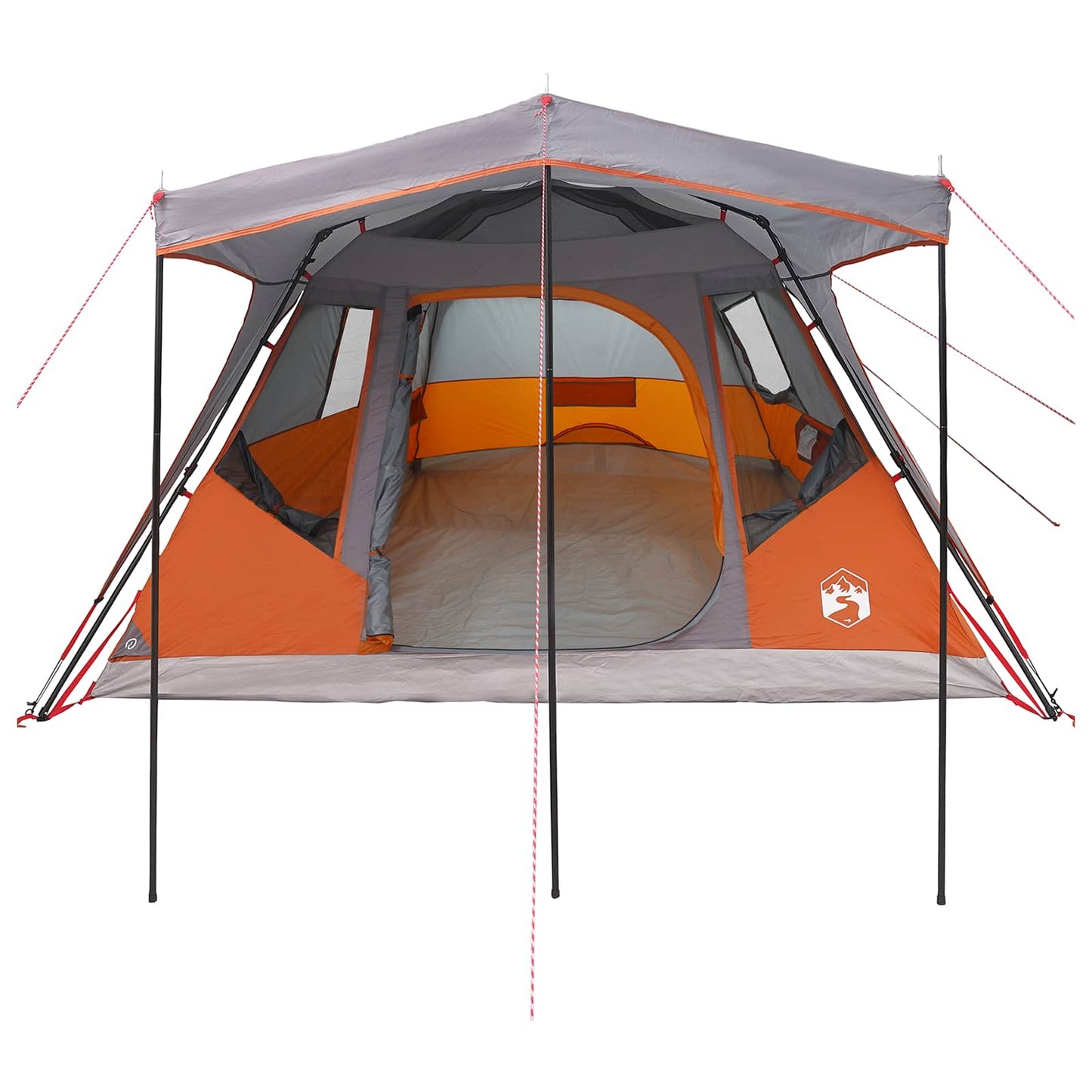 Family Tent with Roof Grey and Orange 305 x 275 x 190 cm