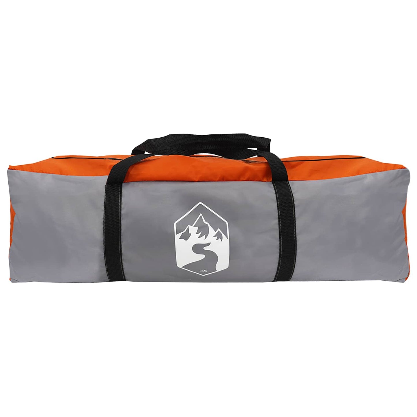 Tipi Tent with Roof Grey and Orange 700 x 700 x 395 cm