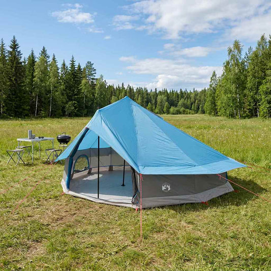 Tipi Tent 20-Person Blue Polyester and Steel