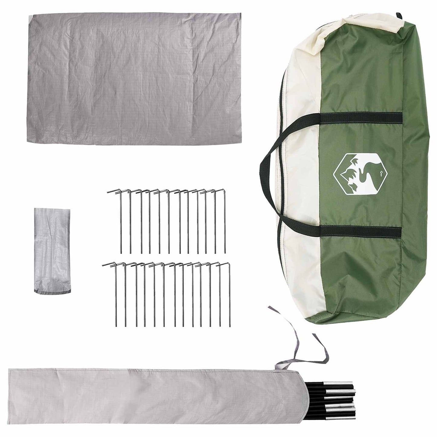 Tipi Tent with Roof Green 250 x 250 cm Polyester and Steel