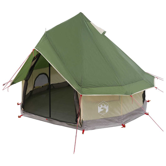 Tipi Tent with Roof Green 250 x 250 cm Polyester and Steel