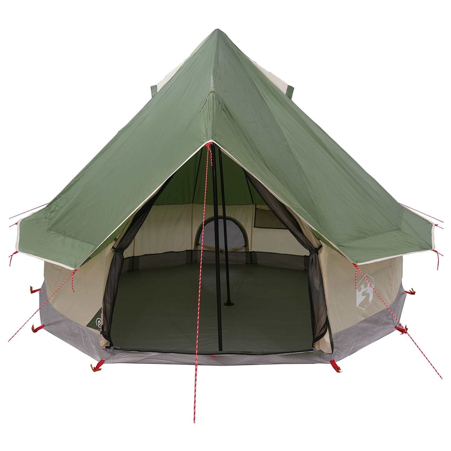 Tipi Tent with Roof Green 250 x 250 cm Polyester and Steel