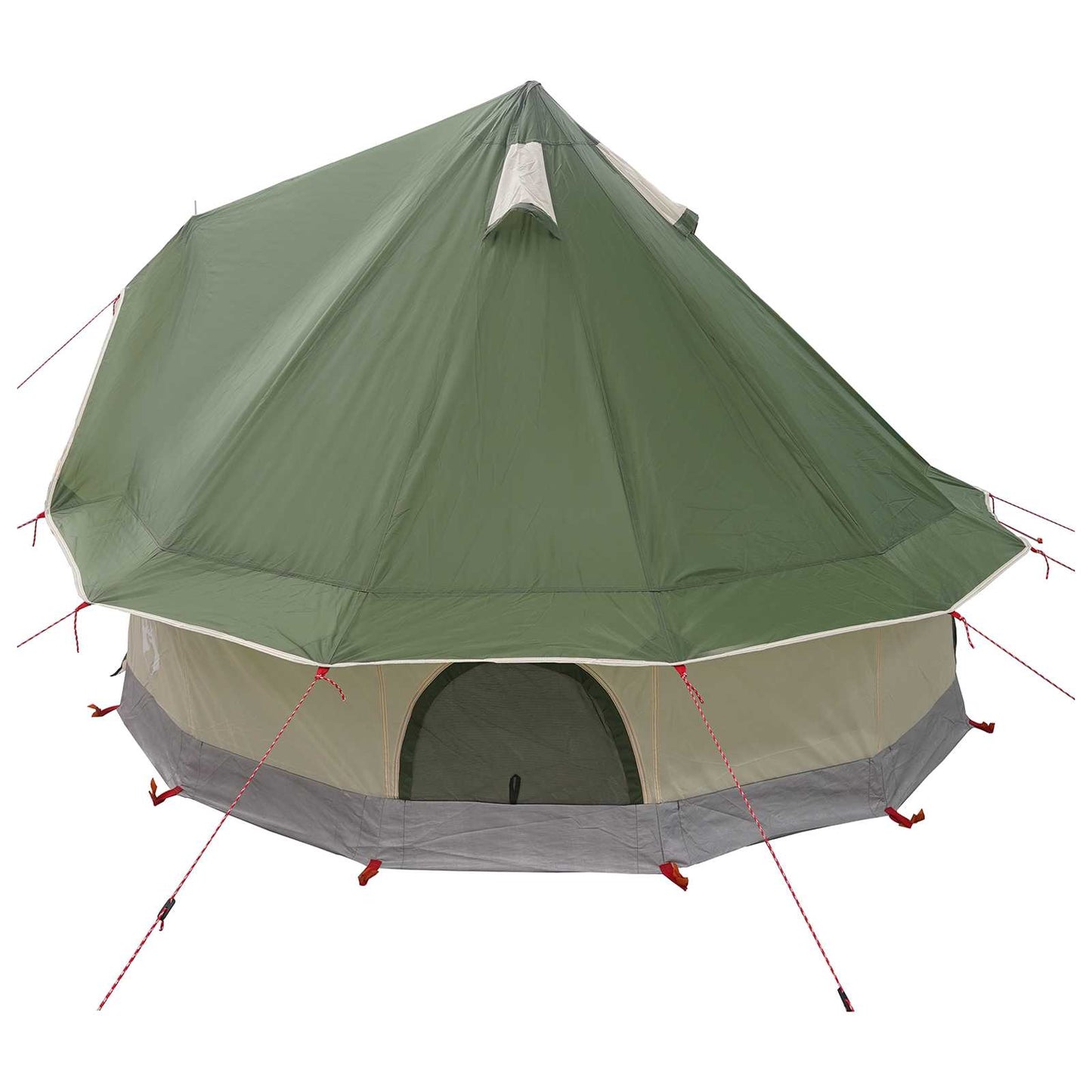 Tipi Tent with Roof Green 250 x 250 cm Polyester and Steel