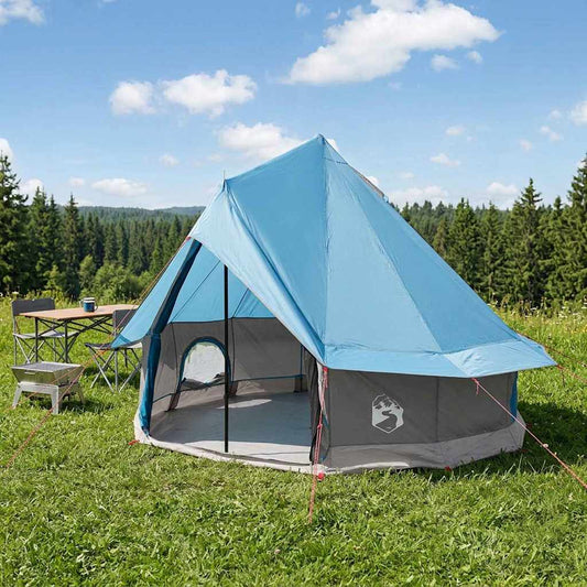 Tipi Tent 4-Person Blue Polyester and Steel
