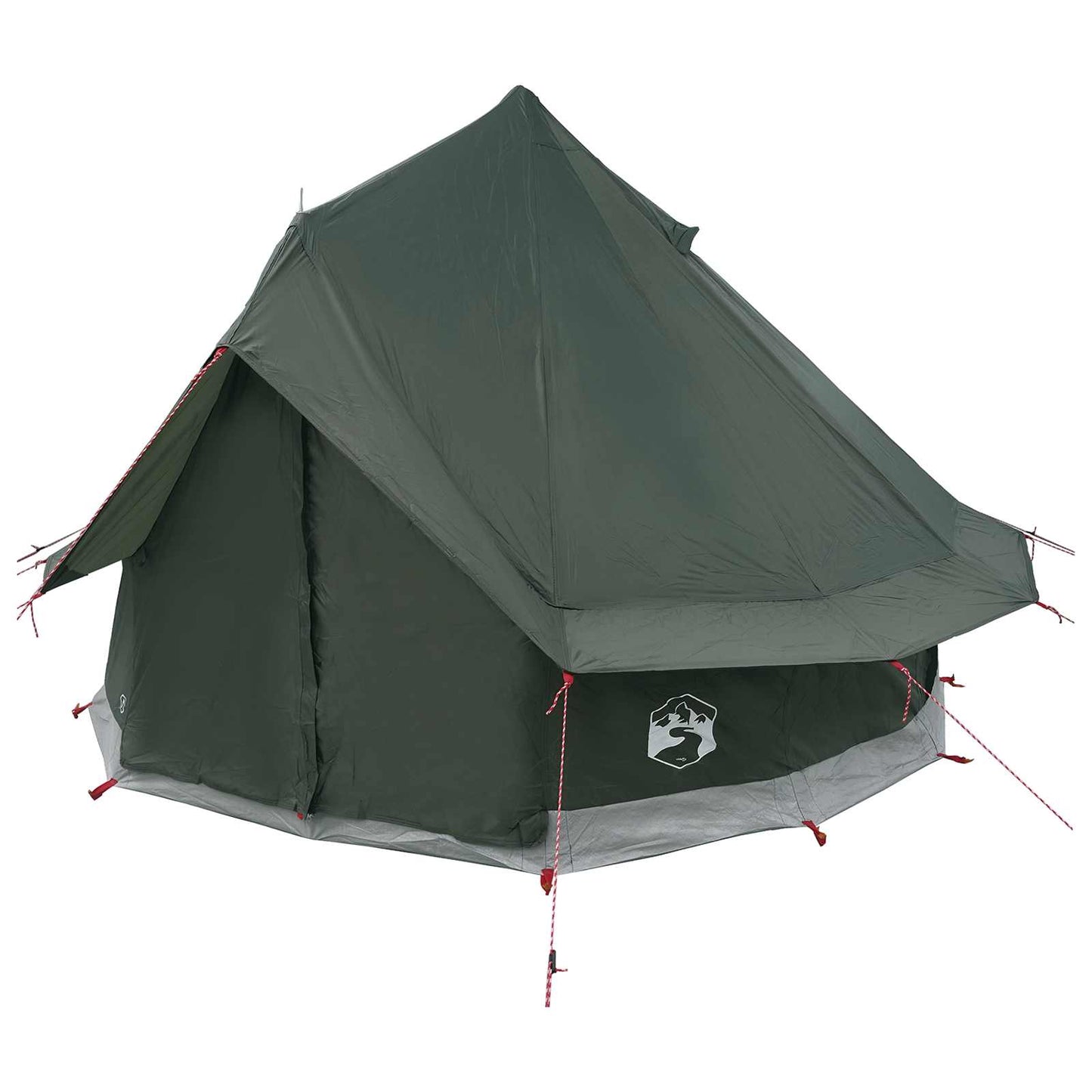 Tipi Tent with Roof Army Green 250 x 250 cm Polyester and Steel