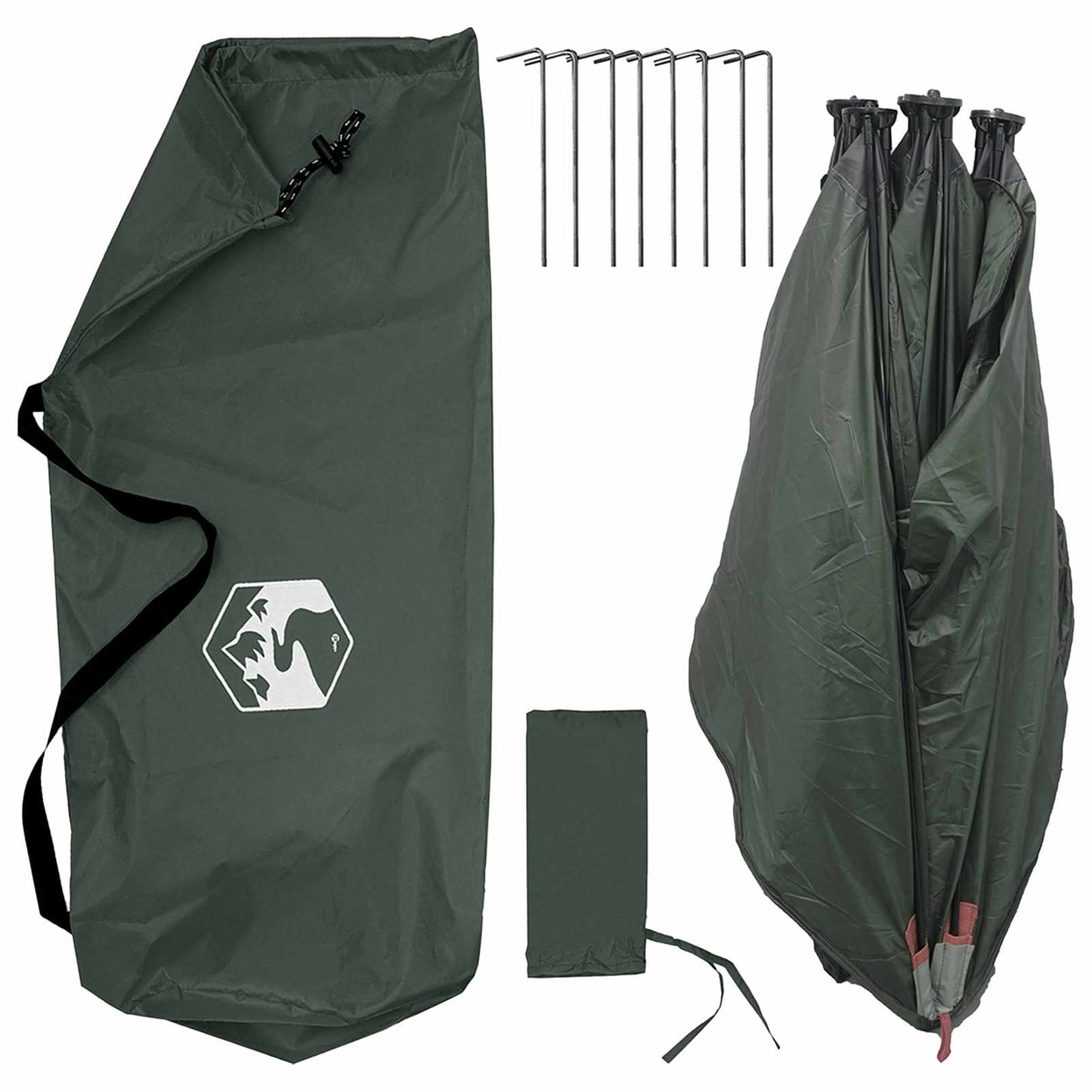 Hunting Tent Army Green 143 x 143 x 165 cm Polyester and Steel
