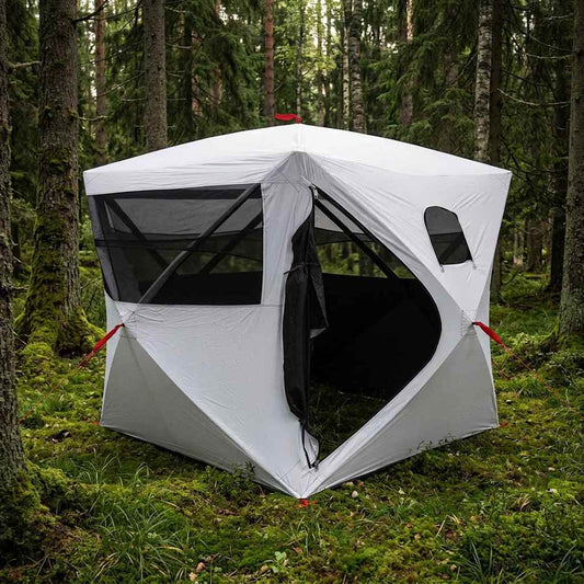 Hunting Tent with Roof White Blackout 143 x 143 x 165 cm
