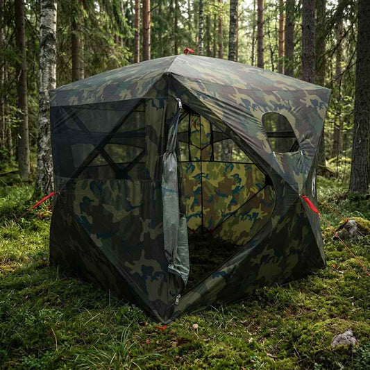 Hunting Tent Camouflage 143 x 143 x 165 cm Polyester and Steel