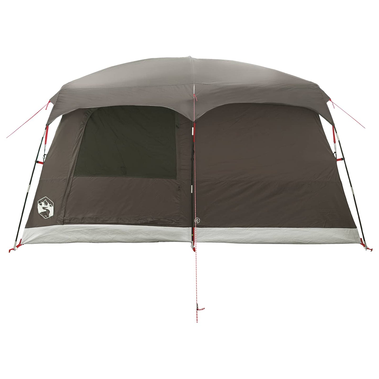 Family Tent with Roof Brown Grey 320 x 210 x 180 cm Polyester