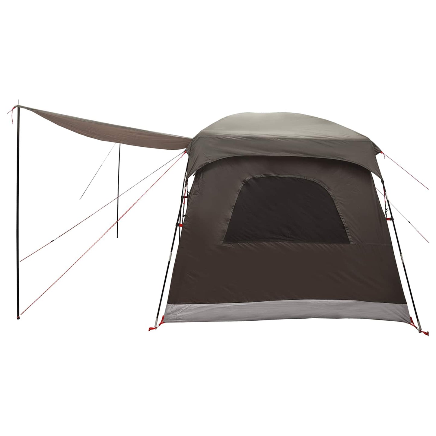 Family Tent with Roof Brown Grey 320 x 210 x 180 cm Polyester