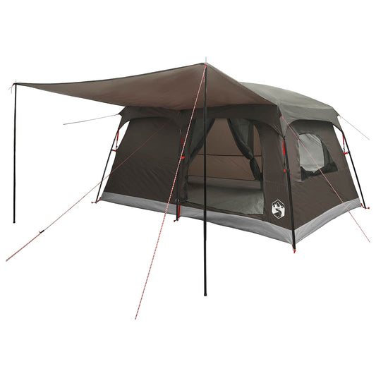 Family Tent Brown Grey 420 x 305 x 200 cm Polyester and Steel