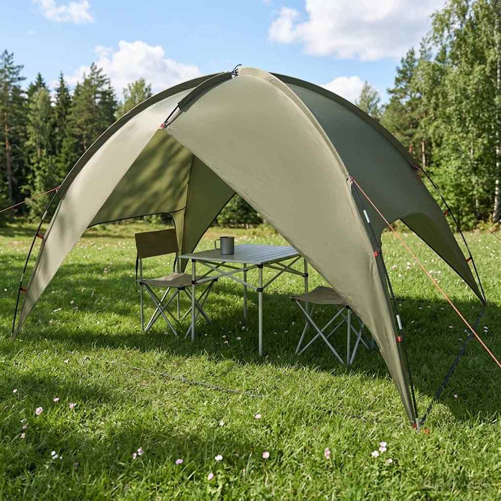 Camping Tent with Rainfly Water-resistant Dome Olive Green