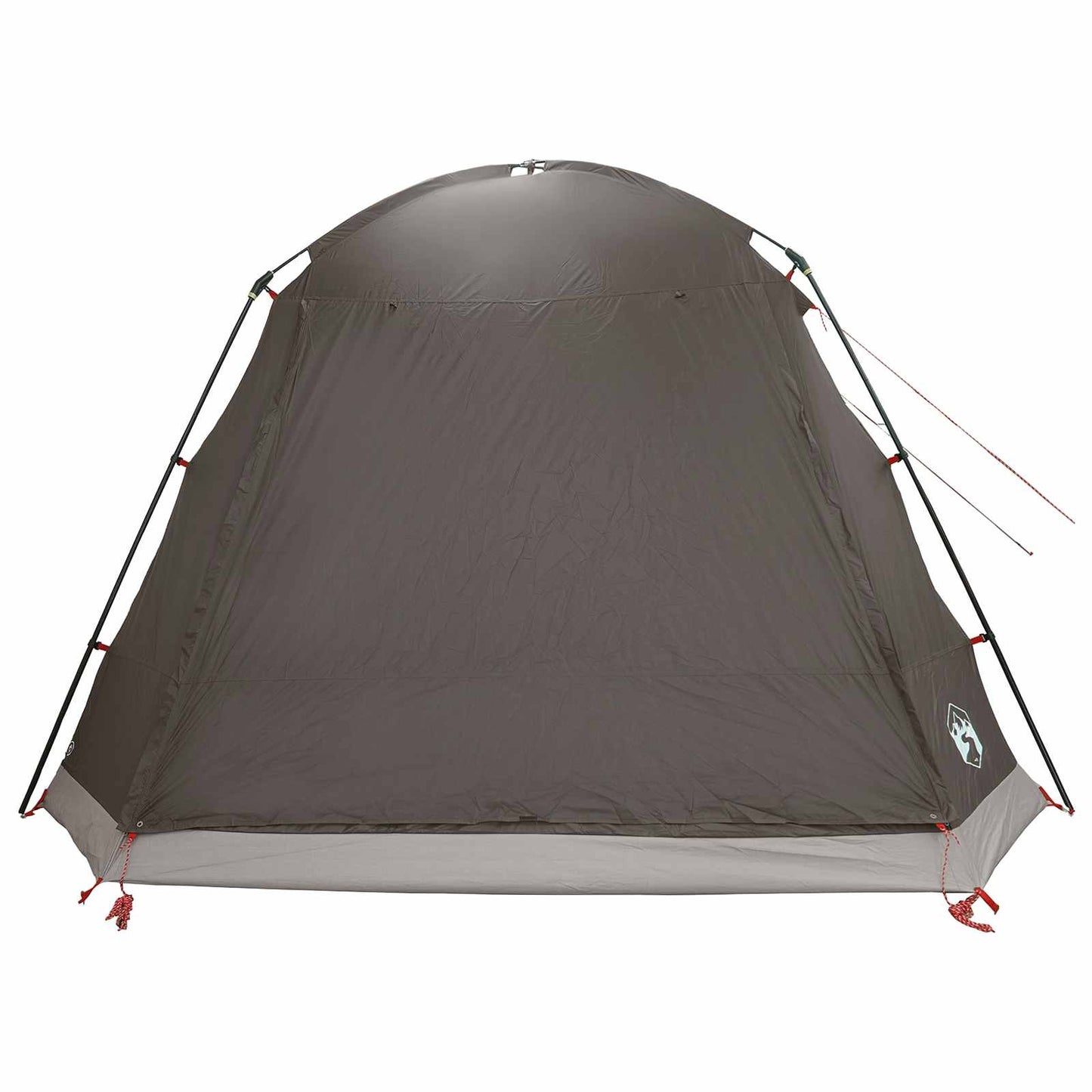 Cabin Tent with Roof Brown grey 12-Person Polyester and Steel