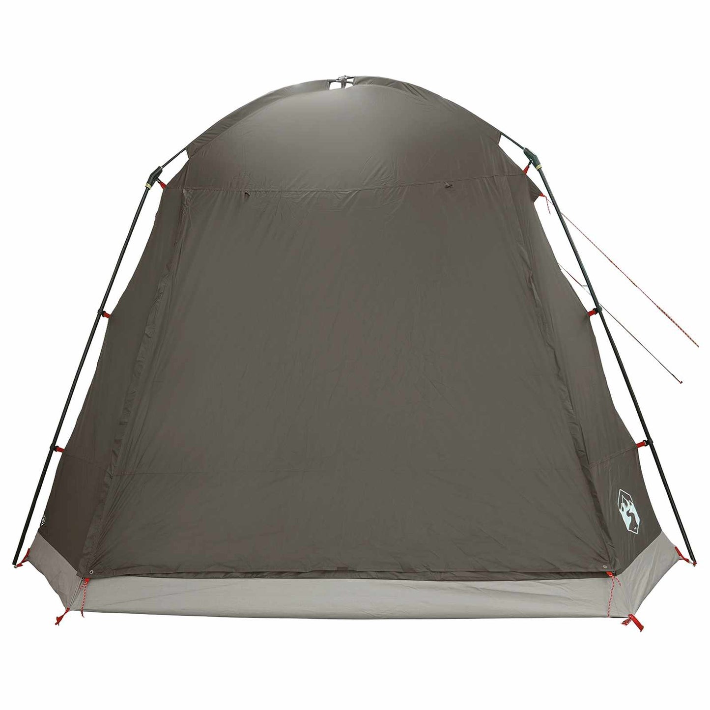 Cabin Tent with Roof Brown grey 8-Person Polyester and Steel
