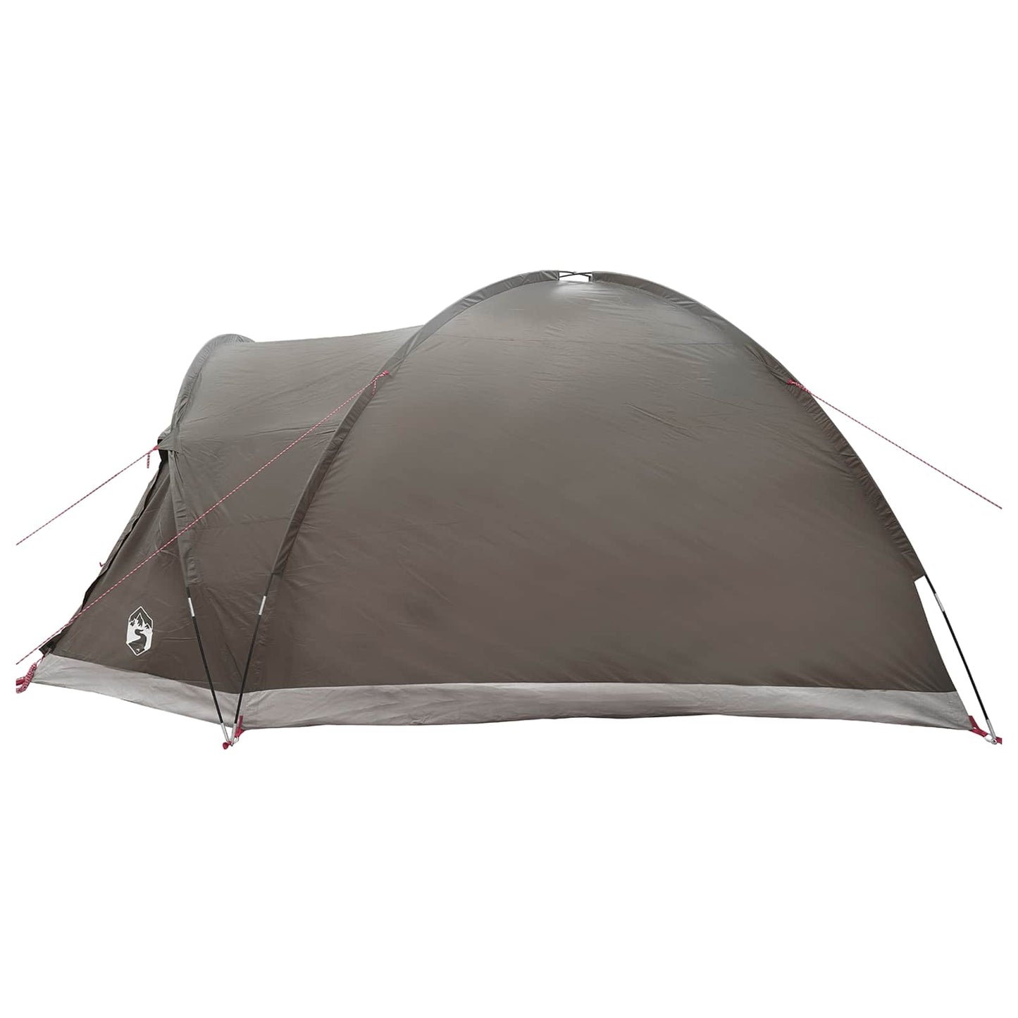 Cabin Tent with Roof Brown grey 4-Person Polyester and Steel