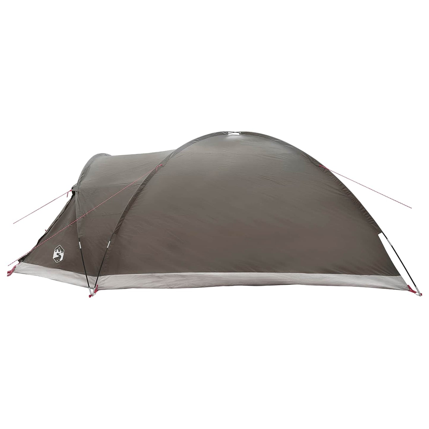 Cabin Tent with Roof Brown grey 8-Person Polyester and Steel
