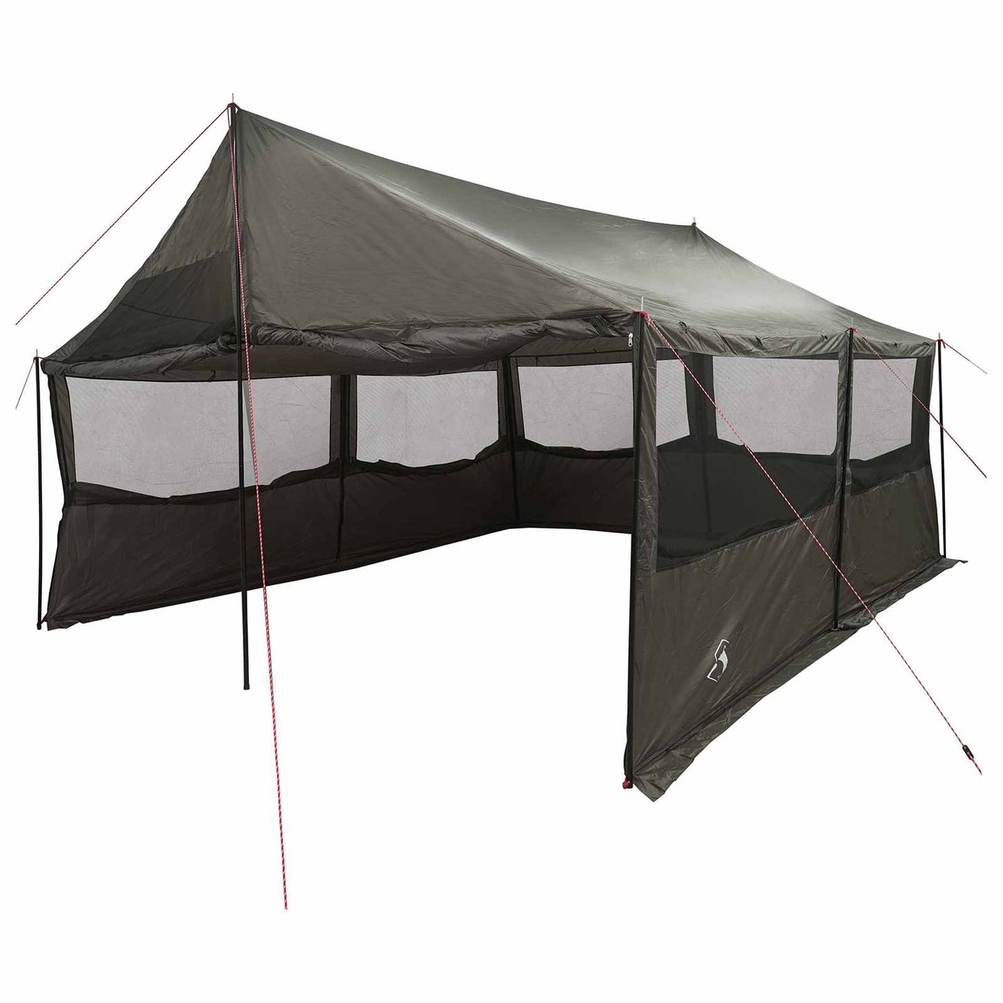 Family Tent Brown grey 450 x 400 x 265 cm Polyester and Steel