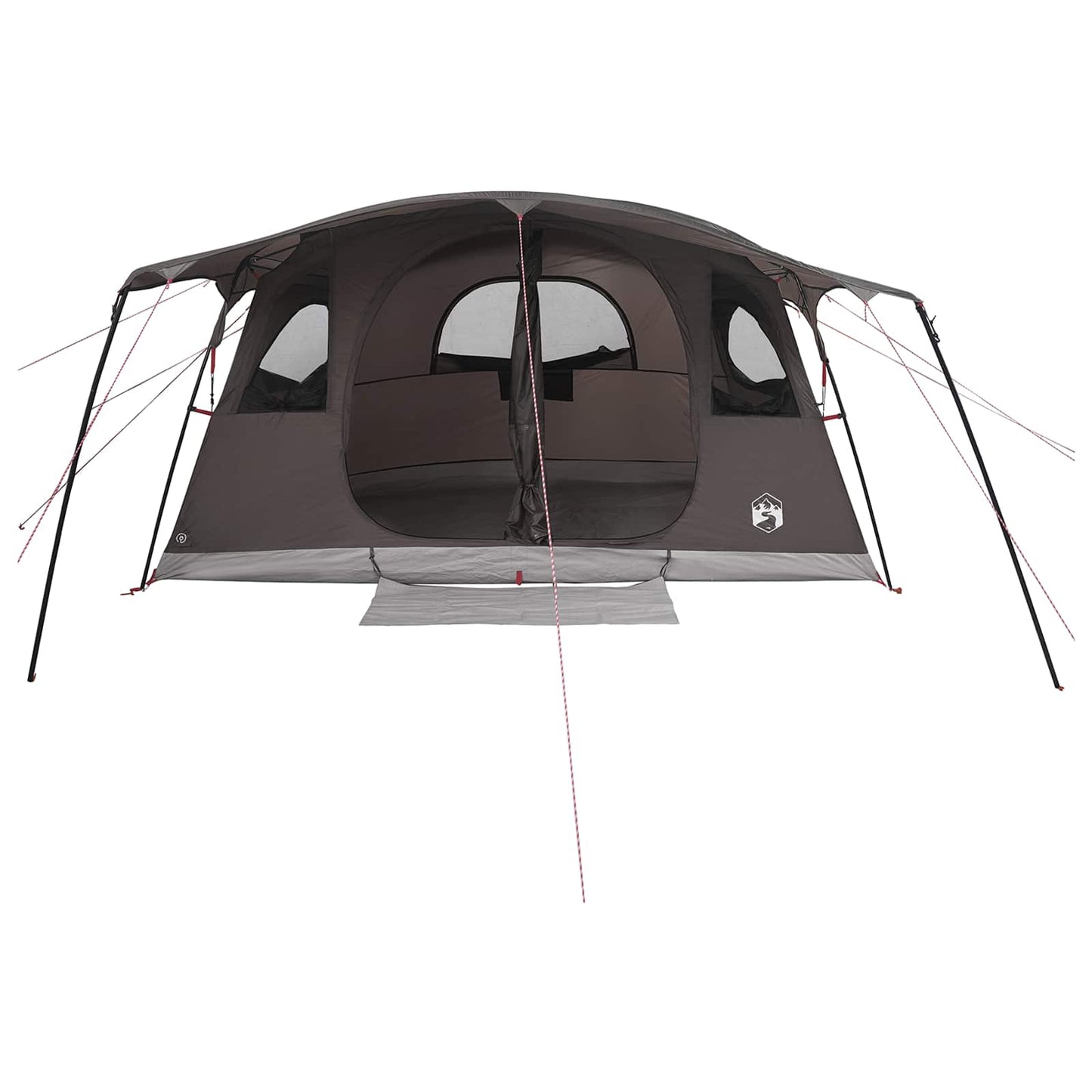 Tunnel Tent Brown Grey 366 x 244 x 198 cm Polyester and Steel