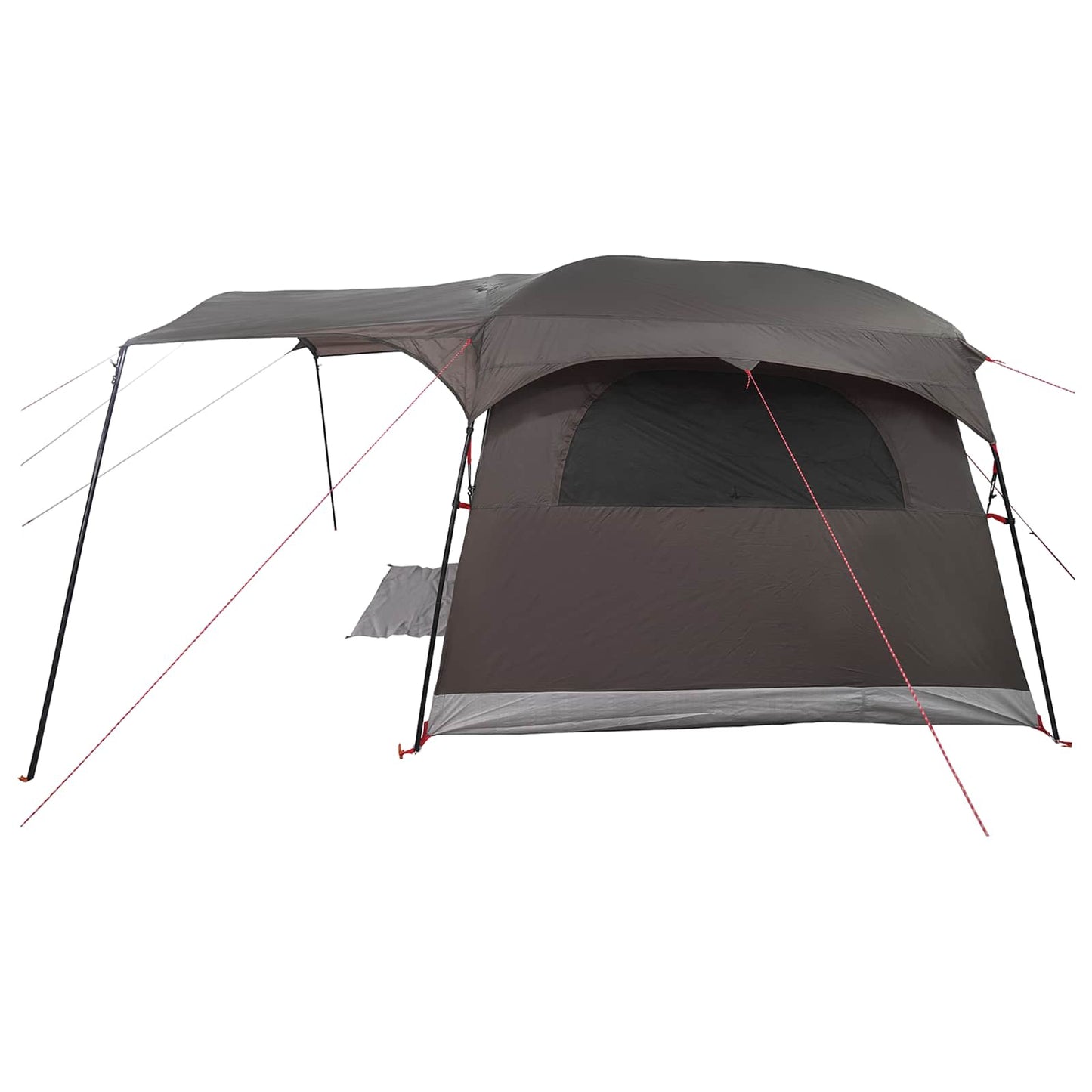 Tunnel Tent Brown Grey 366 x 244 x 198 cm Polyester and Steel