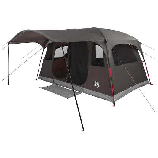 Tunnel Tent Brown Grey 427 x 305 x 205 cm Polyester and Steel