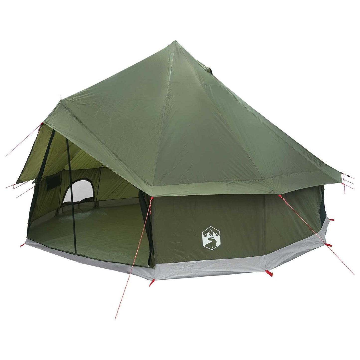 Tipi Tent Olive Green 300 x 300 x 200 cm Polyester and Steel
