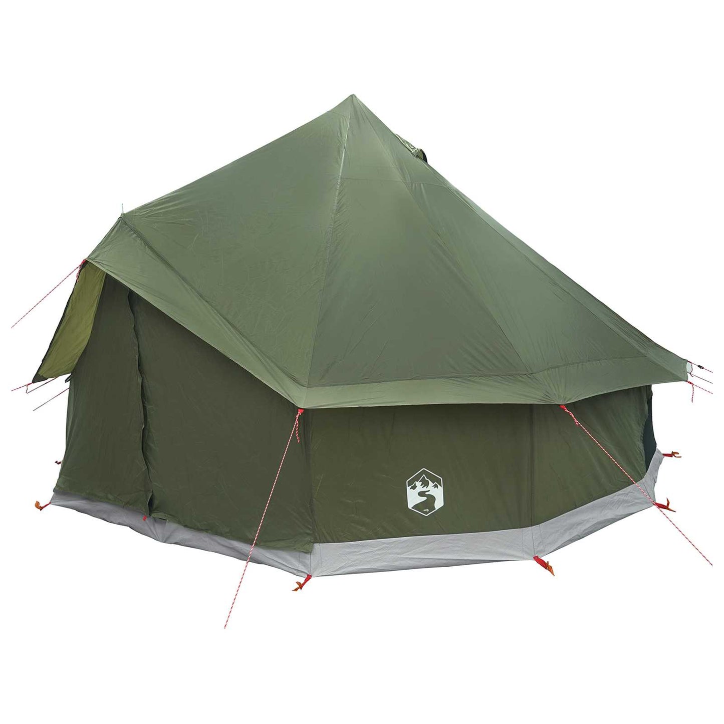 Tipi Tent Olive Green 300 x 300 x 200 cm Polyester and Steel