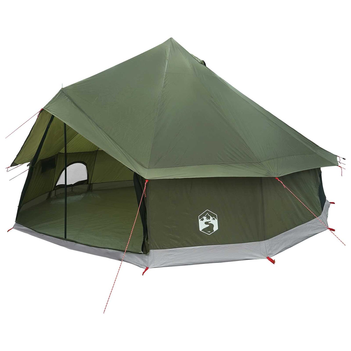 Tipi Tent Olive Green 400 x 400 x 250 cm Polyester and Steel