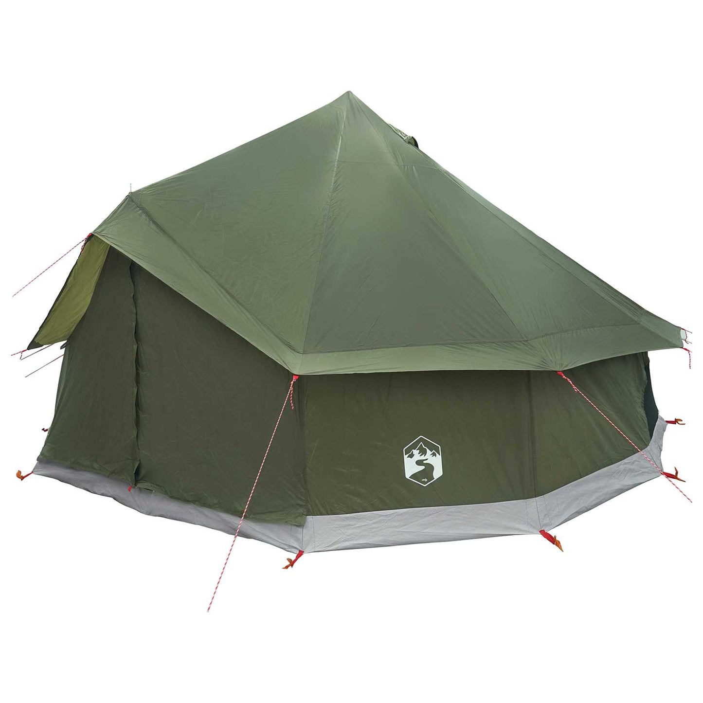 Tipi Tent Olive Green 400 x 400 x 250 cm Polyester and Steel