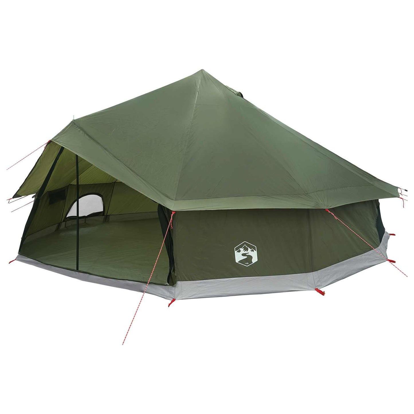 Tipi Tent Olive Green 600 x 600 x 350 cm Polyester and Steel