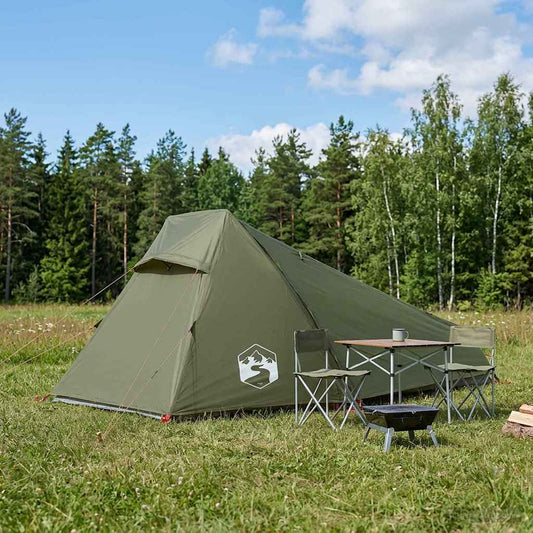 Tunnel Tent 215 x 100 x 90 cm Olive Green Polyester and Steel